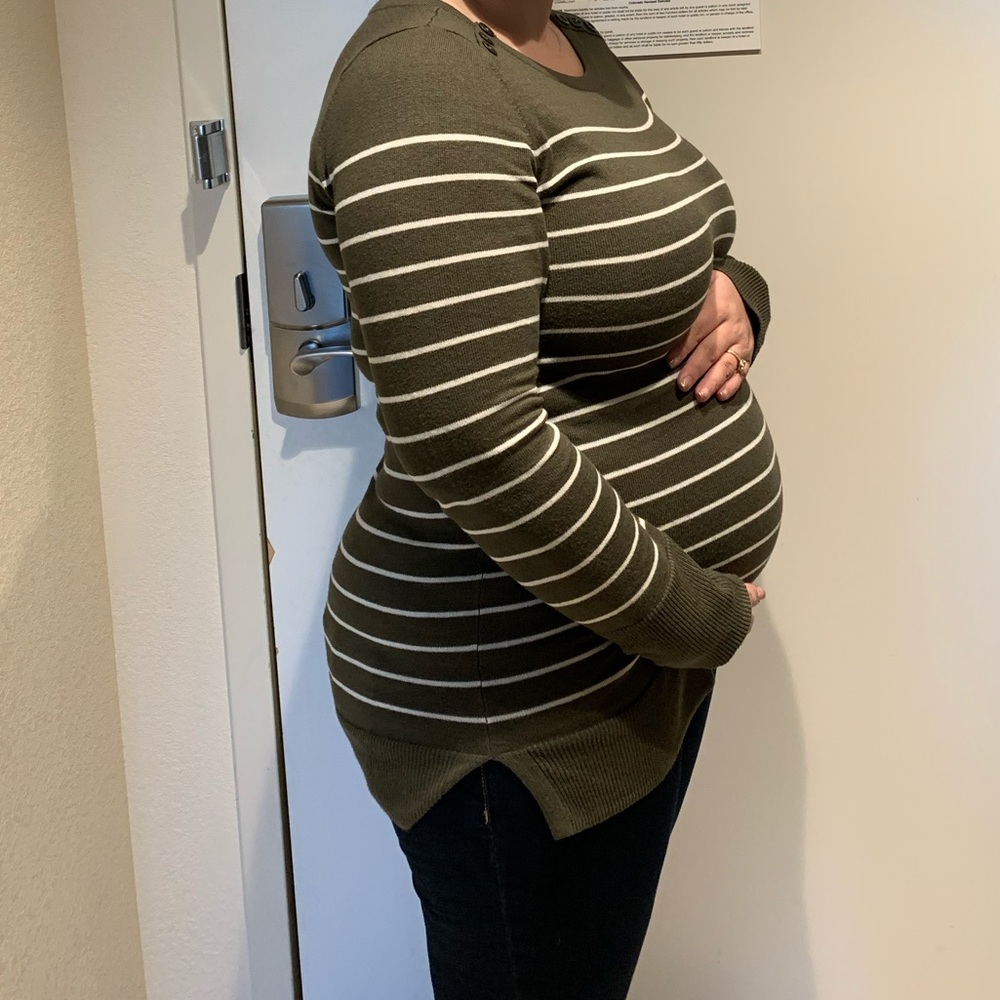 Green Maternity Sweater
